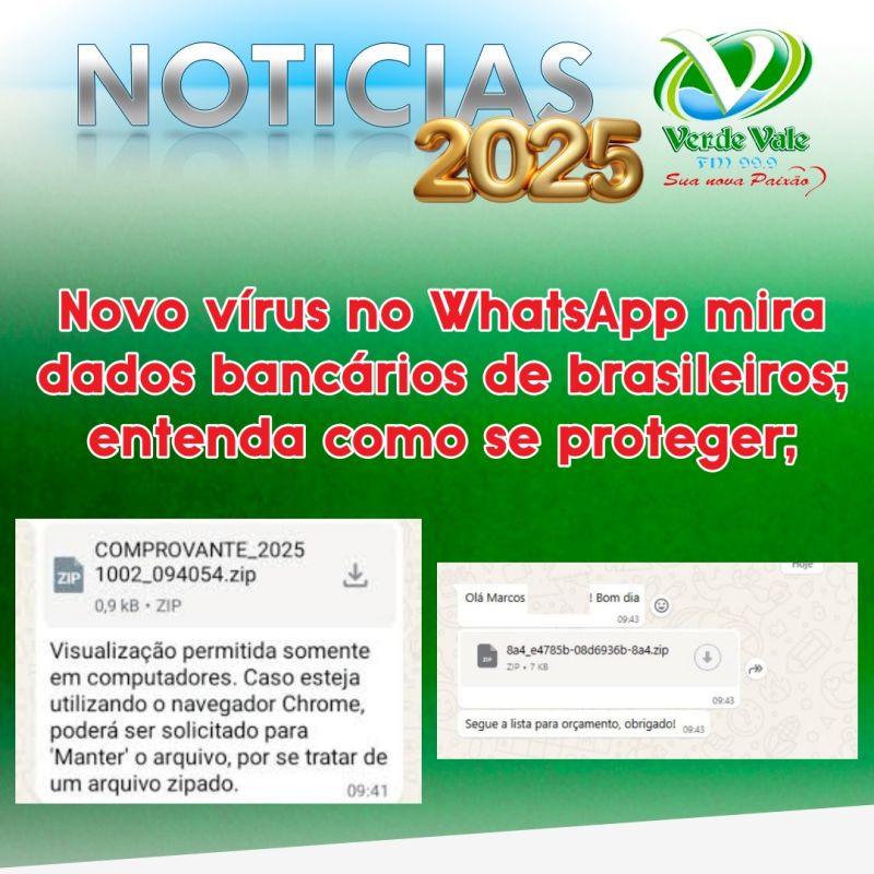Novo vírus no WhatsApp mira dados bancários de brasileiros; entenda como se proteger;